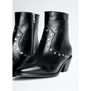 Zadig & Voltaire Tyler Leather Studded Ankle Boot
